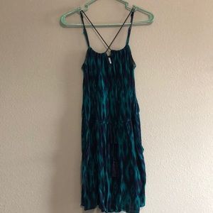 Green/blue Strappy Romper